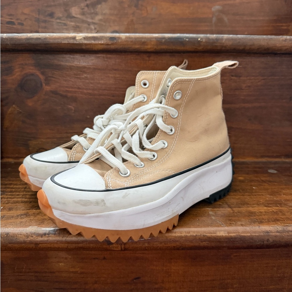 High-Top Tan CONVERSE Sneakers